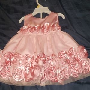 3 6 month pink flower easter dress